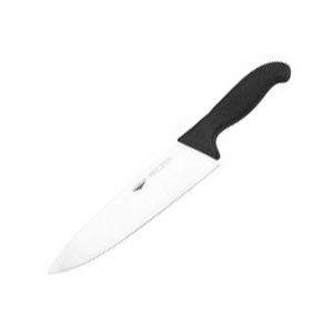 Нож поварской; сталь, пластик; длина=38/23, ширина=5 см.; цвет: черный