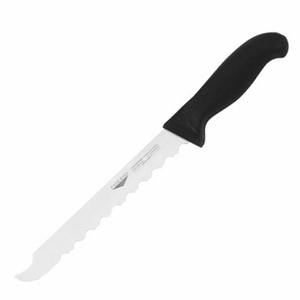 Нож для замороженных продуктов; сталь, пластик; длина=330/200, ширина=25 мм; цвет: черный