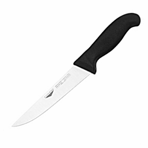 Нож кухонный универсальный; сталь, пластик; длина=295/160, ширина=30 мм; металлический,цвет: черный