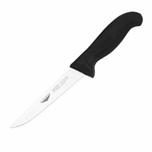 Нож для обвалки мяса; сталь, пластик; длина=260/140, ширина=25 мм; металлический,цвет: черный