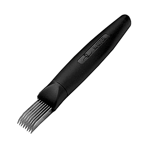 Нож для декорации; сталь, пластик; длина=145/25, ширина=15 мм; металлический,цвет: черный
