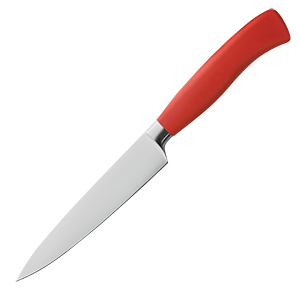 Нож кухонный универсальный «Платинум»; сталь нержавеющая,пластик; длина=17.5/16, ширина=3 см.; металлический, красный