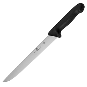Нож для нарезки мяса; сталь нержавеющая,пластик; длина=24 см.; белый