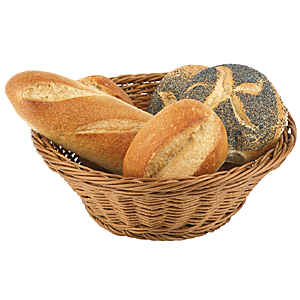 Корзина плетеная для хлеба; ротанг; диаметр=25.5/16, высота=8.5 см.; коричневый