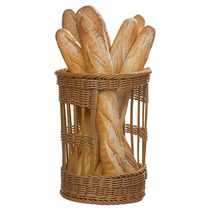 Корзина плетеная для хлеба; полипропилен; диаметр=28/30, высота=38 см.; бежевая