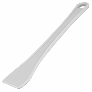 Лопатка кухонная; пластик; длина=30/10, ширина=4 см.; белый