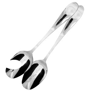 Ложка и вилка для салата «Осло»; сталь нержавеющая; длина=300/100, ширина=4 мм; металлический