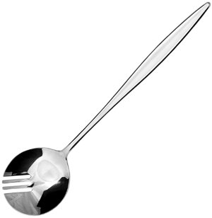 Ложка и вилка для салата «Адажио»; сталь нержавеющая; длина=235/63, ширина=4 мм; металлический
