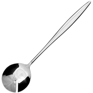 Ложка сервировочная «Адажио»; сталь нержавеющая; длина=245/80, ширина=4 мм; металлический