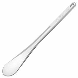 Лопатка кухонная «Экзогласс»; пластик; длина=35, ширина=6 см.; белый