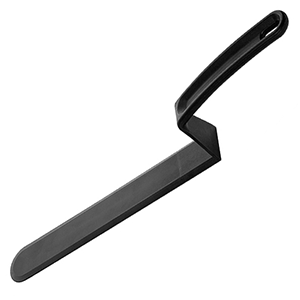 Лопатка изогнутая «Экзогласс»; пластик; длина=38/25, ширина=4 см.; цвет: черный