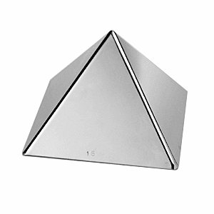 Форма кондитерская «Пирамида»; сталь нержавеющая; высота=77, длина=90, ширина=90 мм; металлический
