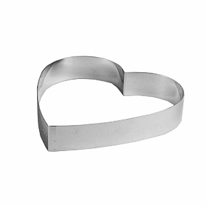 Форма кондитерская «Сердце»; сталь нержавеющая; диаметр=18, высота=4 см.; металлический