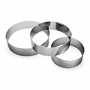 Кольцо кондитерское; сталь нержавеющая; диаметр=20, высота=6 см.; металлический