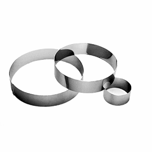 Кольцо кондитерское; сталь нержавеющая; диаметр=6, высота=4 см.; металлический