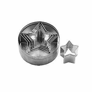 Набор кондитерских форм «Звезда» (6 штук); сталь нержавеющая; диаметр=95, высота=33 мм; металлический