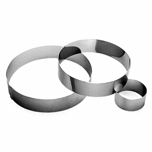 Кольцо кондитерское; сталь нержавеющая; диаметр=200, высота=45 мм; металлический