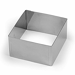 Набор кондитерских форм «Квадрат» (6 штук); сталь нержавеющая; высота=45, длина=80, ширина=80 мм; металлический