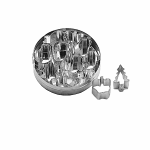 Набор кондитерских форм (12 штук); сталь нержавеющая; диаметр=120, высота=23 мм; металлический