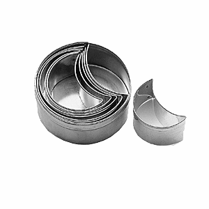 Набор кондитерских форм «Месяц» (6 штук); сталь нержавеющая; диаметр=95, высота=30 мм; металлический