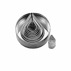 Набор кондитерских форм «Капля» (6 штук); сталь нержавеющая; диаметр=10, высота=3 см.; металлический