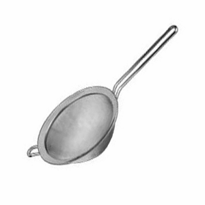 Сито с ручкой; сталь нержавеющая; диаметр=10 см.; металлический