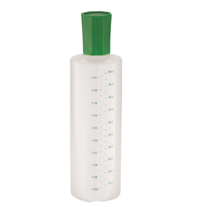Бутылка кондитерская с пульверизатором; пластик; объем: 1 литр; диаметр=70, высота=275 мм; цвет: белый, зеленый