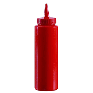Емкость для соусов; пластик; 230 мл; диаметр=5, высота=17.5 см.; красный