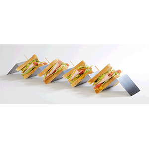Подставка для бутербродов на 4 шт.; сталь нержавеющая; H=5.5,L=56,B=8см