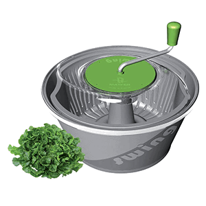 Центрифуга для сушки зелени; пластик; 20л; диаметр=46, высота=30 см.; серый,зеленый
