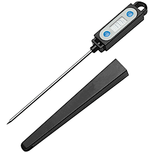 Термометр цифровой MATFER -40С и 200С; пластик, сталь; длина=16.6/7.5 см.; белый, металлический
