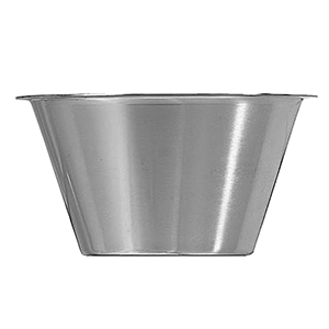 Миска; сталь нержавеющая; 0.5л; диаметр=12.8, высота=7 см.; металлический