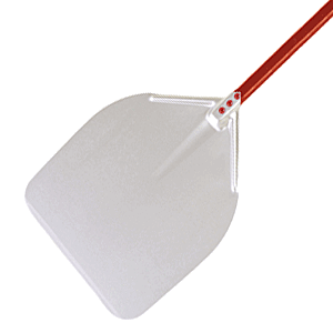Лопата для пиццерии 37*37 см.; материал: алюминий; длина=150 см.; металлический, красный
