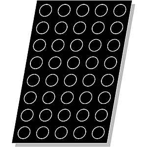 Форма кондитерская «Маффин» (40 штук); материал: силикон; диаметр=51, высота=29 мм; цвет: черный