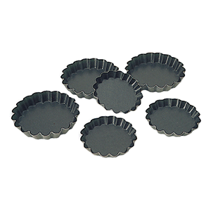 Форма кондитерская рифленая (12 штук); сталь, антипригарное покрытие; диаметр=90, высота=15 мм