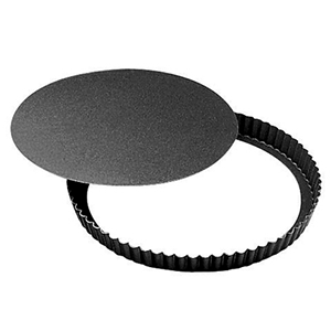 Форма для выпечки съемное дно; антипригарное покрытие; диаметр=32, высота=2.5 см.; цвет: черный