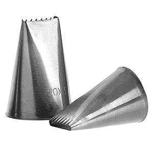 Насадка кондитерская (2 штуки); сталь нержавеющая; диаметр=28 мм