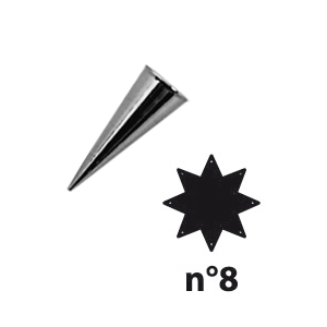 Насадка кондитерская «8-конечная звезда»; сталь нержавеющая