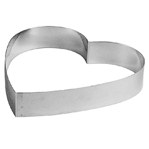 Форма кондитерская «Сердце»; сталь нержавеющая; диаметр=26, высота=4 см.