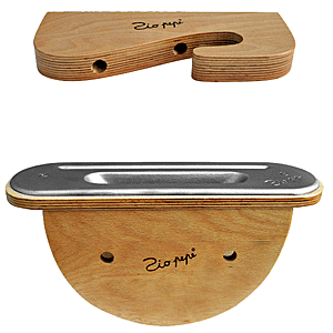 Подставка для лопаты для пиццерии и держатель; материал: алюминий, дерево; высота=16, длина=33, ширина=9.5 см.; древесный ,металлический
