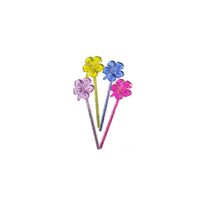 Пики для канапе «Цветы» [200 шт]; пластик; L=7.5см; разноцветный