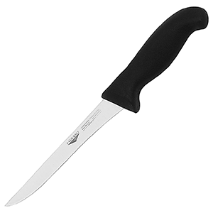 Нож для обвалки мяса; сталь, пластик; длина=260/145, ширина=20 мм; металлический,цвет: черный