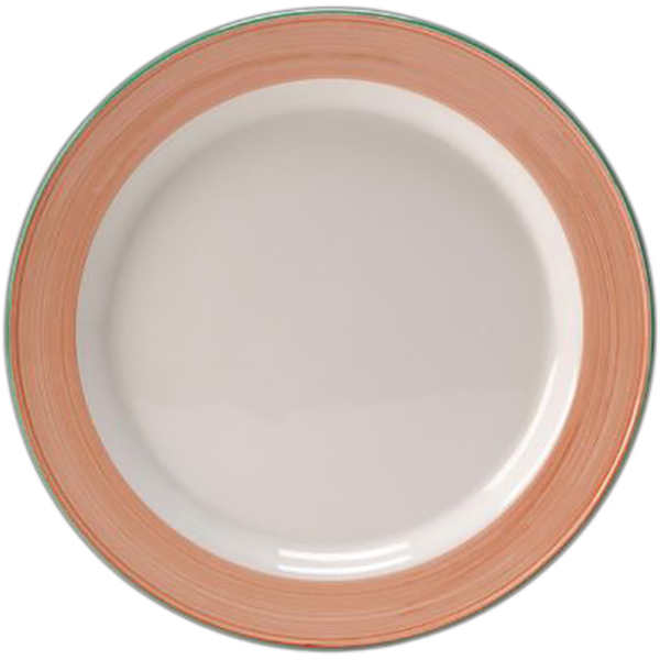 Тарелка мелкая «Рио Пинк»; материал: фарфор; диаметр=23 см.; белый, розовый