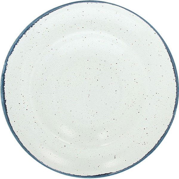 Тарелка для пасты «Органика»; фарфор; D=27см; белый,синий