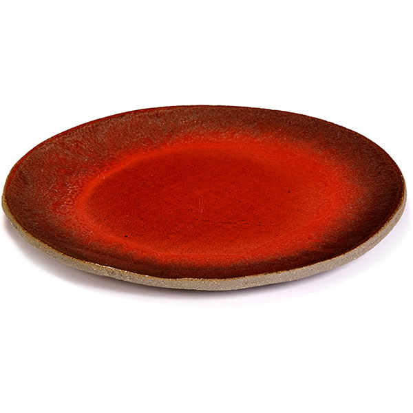 Тарелка бетон  D=28см  красный,серый Serax