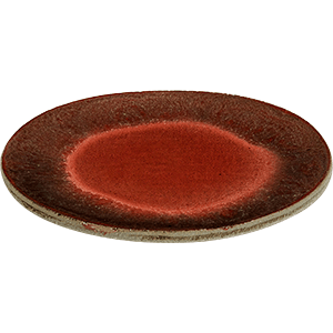Тарелка бетон; D=20см; красный,серый