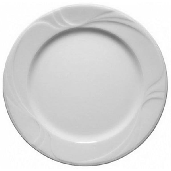 Тарелка мелкая; фарфор; D=25см; белый