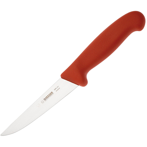 Нож заколочный; сталь нержавейка,пластик; L=18см; красный
