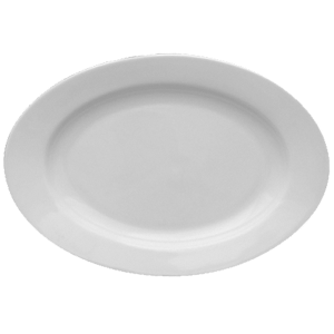 Блюдо овальное «Кашуб-хел»; материал: фарфор; высота=5.5, длина=38, ширина=26 см.; белый
