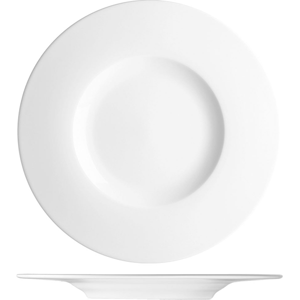 Блюдо «С-Класс»; материал: фарфор; диаметр=29.5, высота=3 см.; белый